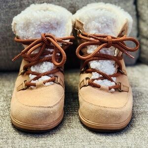 Sorel Tawny/Buff Evie Cozy Wedge Bootie